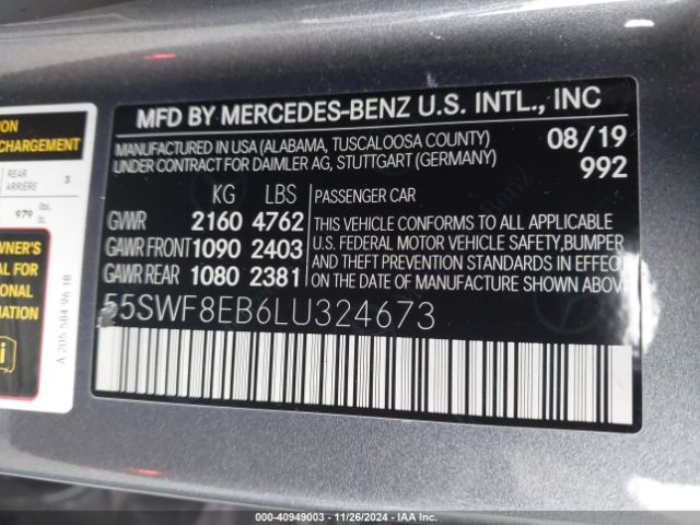 55SWF8EB6LU324673 Mercedes-Benz C 300 4matic