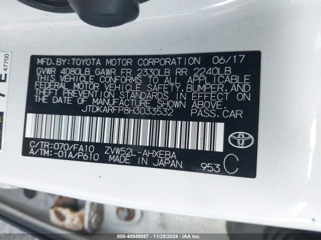 JTDKARFP8H3033532 Toyota Prius Prime Plus