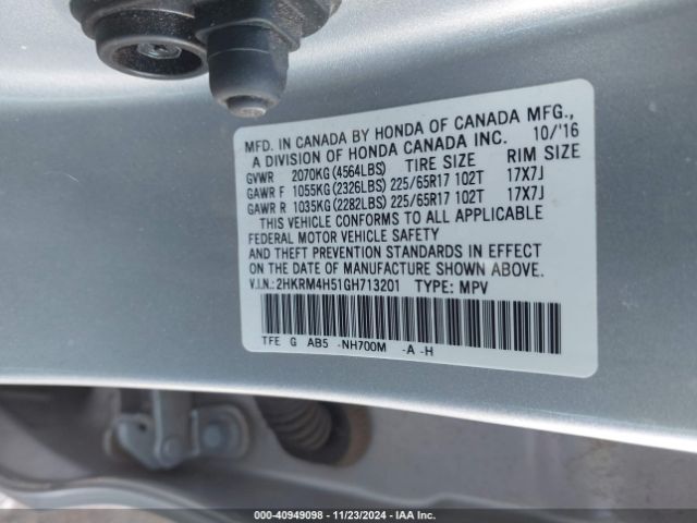 2HKRM4H51GH713201 Honda CR-V EX