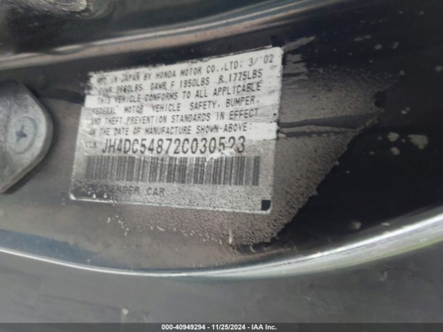 2002 ACURA RSX JH4DC54872C030523 Photo 8