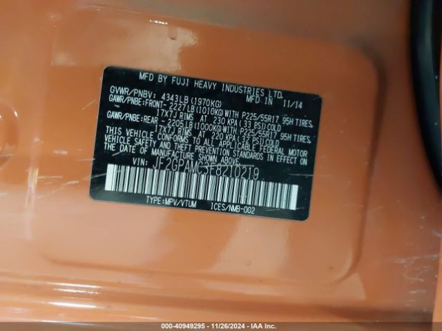 JF2GPAMC3F8210219 Subaru Xv Crosstrek 2.0i Limited