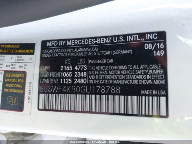 2016 MERCEDES-BENZ C 300 55SWF4KB0GU178788 Photo 8