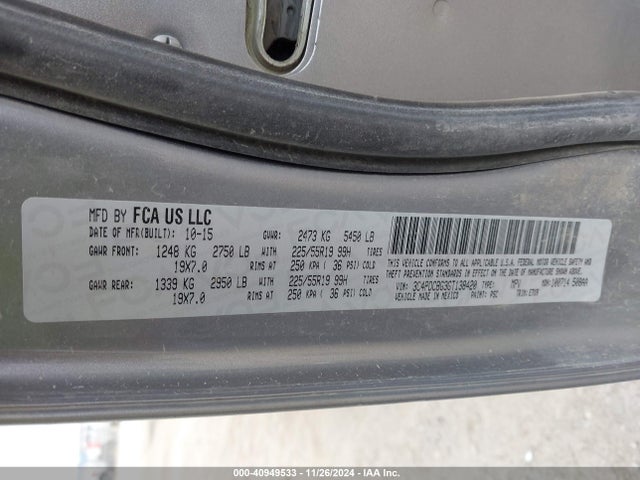 Dodge Journey Sxt 2016 3C4PDCBG3GT138420 Image 9