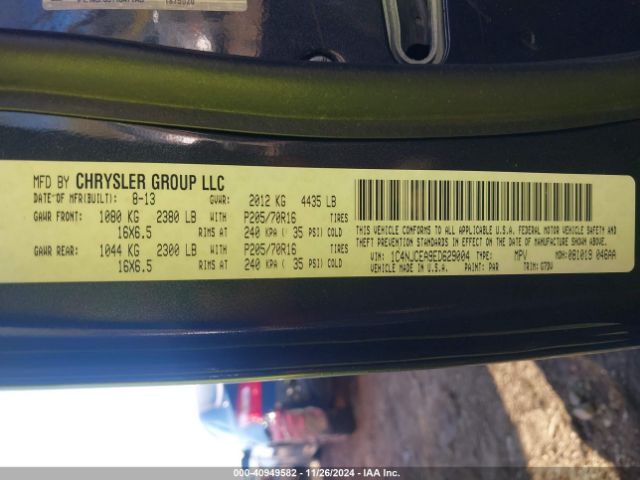 1C4NJCEA9ED629004 Jeep Compass Latitude