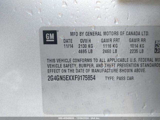 2G4GN5EXXF9175854 Buick Regal Turbo/e-assist Premium I