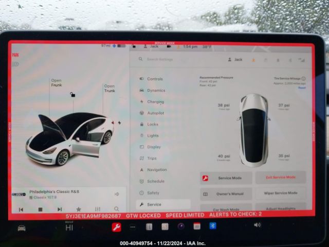 5YJ3E1EA9MF982687 Tesla Model 3 Standard Range Plus Rear-wheel Drive