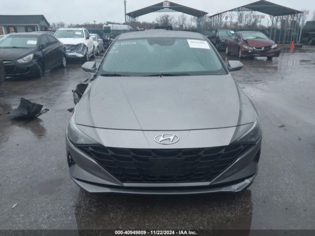 KMHLM4AJ7NU014666 Hyundai Elantra Hybrid Blue