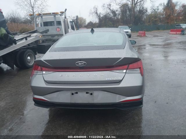 KMHLM4AJ7NU014666 Hyundai Elantra Hybrid Blue
