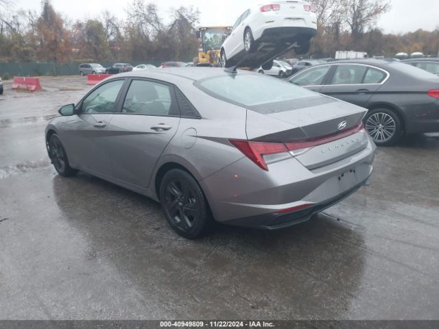 KMHLM4AJ7NU014666 Hyundai Elantra Hybrid Blue