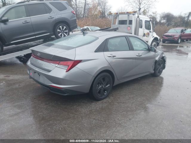 KMHLM4AJ7NU014666 Hyundai Elantra Hybrid Blue