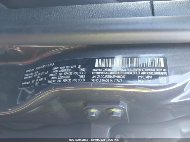 ZACCJABB4JPH46087 Jeep Renegade Altitude Fwd