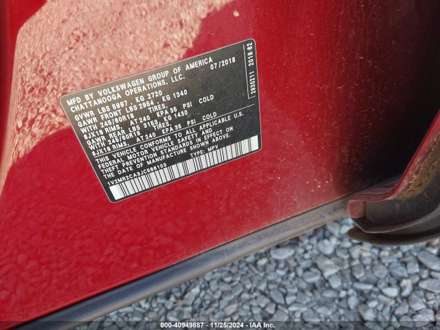 1V2MR2CA3JC586103 Volkswagen Atlas 3.6l V6 Sel