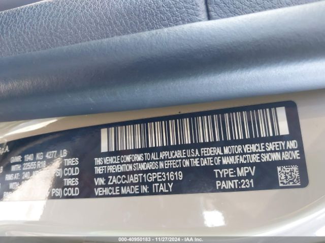 ZACCJABT1GPE31619 Jeep Renegade 75th Anniversary
