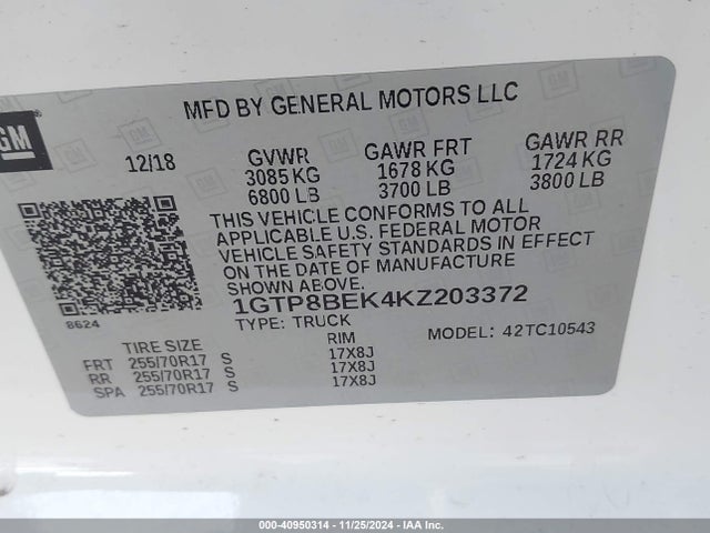 GMC Sierra 1500 Sle 2019 1GTP8BEK4KZ203372 Image 9