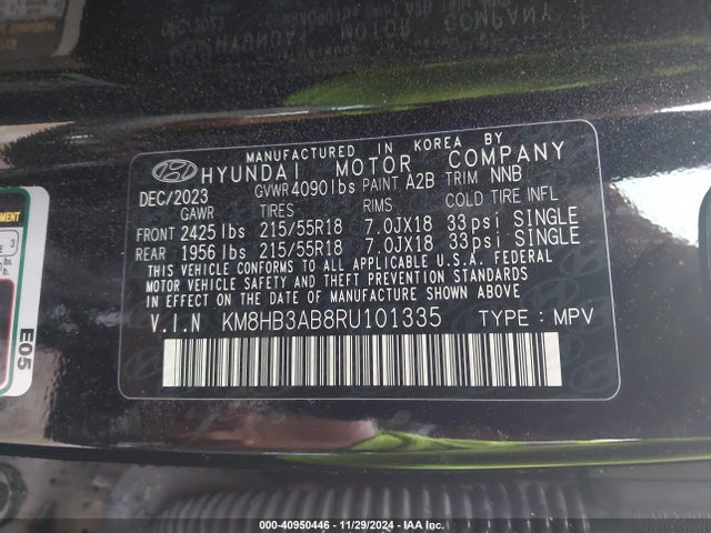 Hyundai Kona Sel 2024 KM8HB3AB8RU101335 Image 9