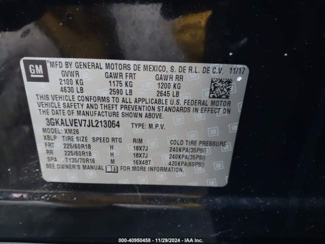 3GKALVEV7JL213064 GMC Terrain Slt
