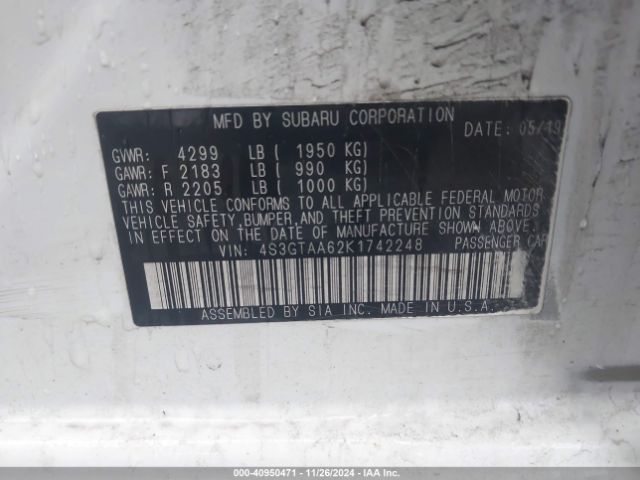 4S3GTAA62K1742248 Subaru Impreza 2.0i