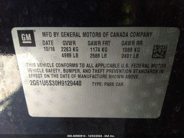 2G61U5S30H9129440 Cadillac Xts W20 Livery Package