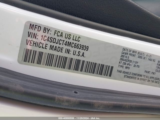 1C4SDJCT4MC663939 Dodge Durango R/t Awd