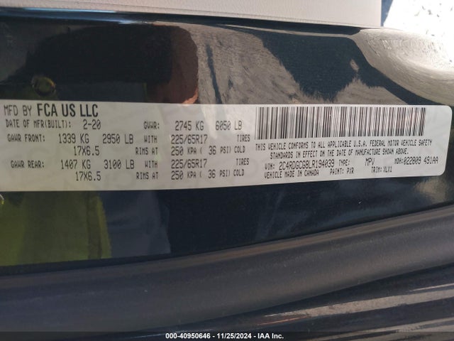 Dodge Grand Caravan Sxt 2020 2C4RDGCG8LR194039 Image 9