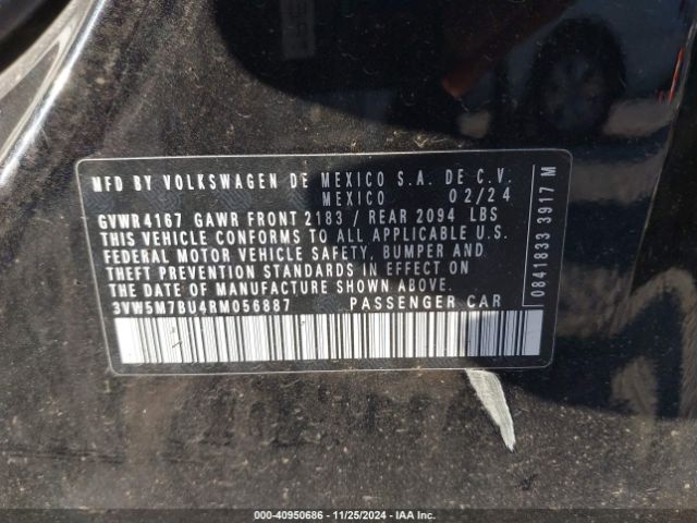 3VW5M7BU4RM056887 Volkswagen Jetta 1.5t S