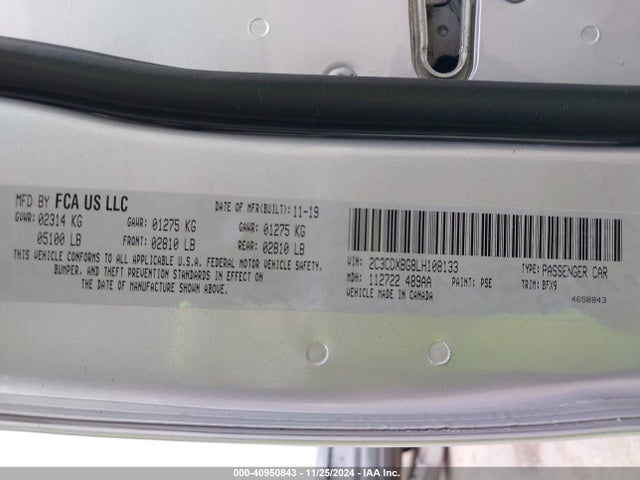 Dodge Charger Sxt Rwd 2020 2C3CDXBG8LH108133 Image 9