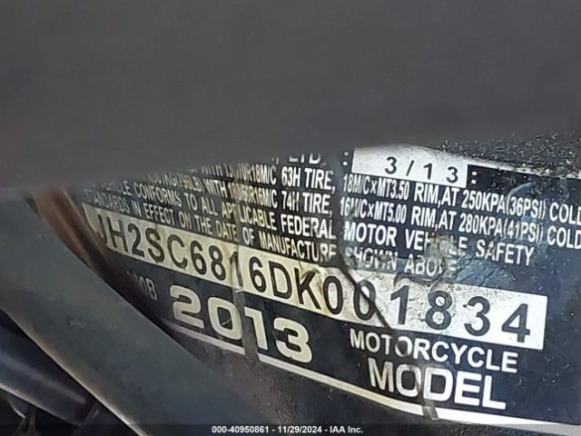 2013 HONDA GL1800 JH2SC6816DK001834 Photo 9