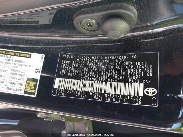 Toyota COROLLA LE 2023 5YFB4MDE9PP001741 Image 9