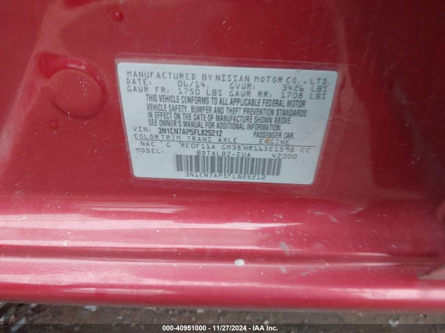 Nissan Versa 1.6 Sv 2015 3N1CN7AP5FL825212 Image 9