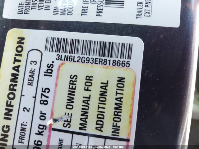3LN6L2G93ER818665 Lincoln MKZ