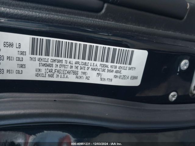 1C4RJFAG1EC407866 Jeep Grand Cherokee Laredo