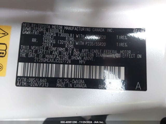 2T2BGMCAXJC027726 Lexus RX 450H