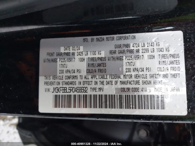 JM3KFBBL5R0468692 Mazda Cx-5 2.5 S Select