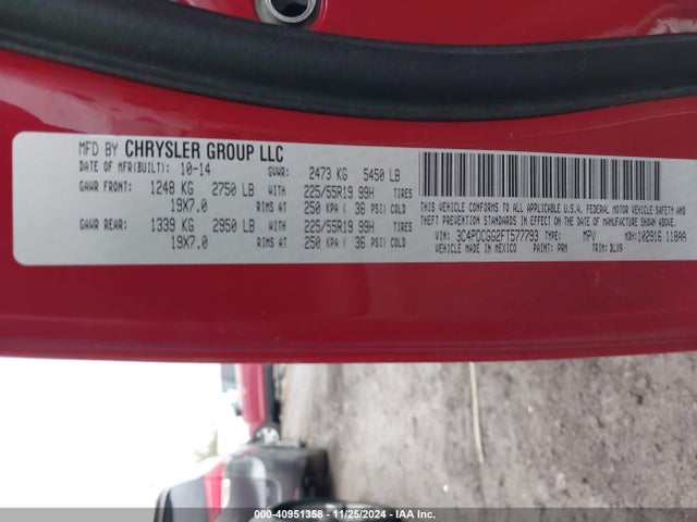 3C4PDCGG2FT577793 Dodge Journey Crossroad