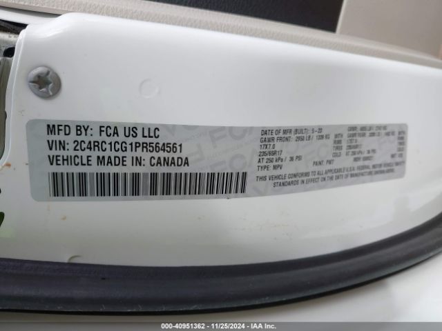 2C4RC1CG1PR564561 Chrysler Voyager Lx