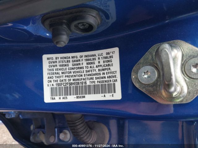 19XFC2F58HE061616 Honda Civic Lx