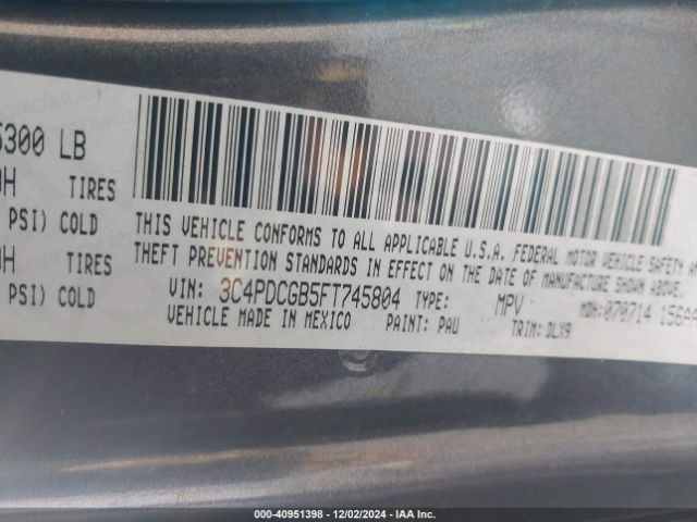 3C4PDCGB5FT745804 Dodge Journey Crossroad