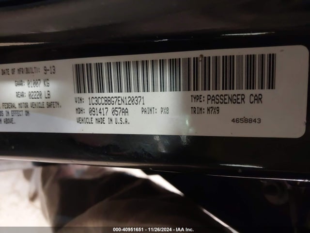Chrysler 200 Touring 2014 1C3CCBBG7EN120371 Image 9