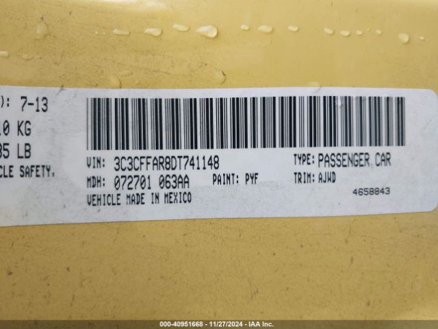 2013 FIAT 500 3C3CFFAR8DT741148 Photo 8
