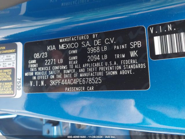 3KPF44AC4PE678525 KIA FORTE GT