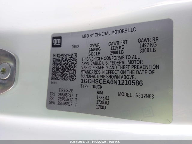 1GCHSCEA6N1210586 Chevrolet Colorado 2wd  Long Box Lt