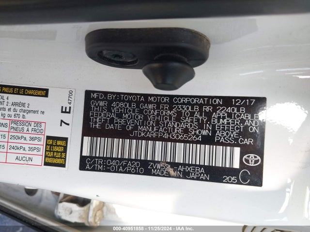 JTDKARFP4H3065264 Toyota Prius Prime Plus