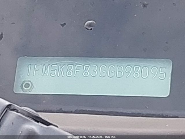 1FM5K8F83GGB98095 Ford Explorer Limited