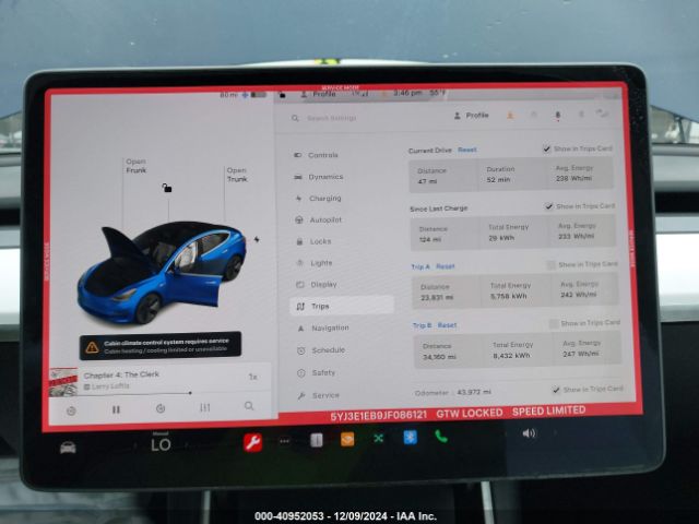 5YJ3E1EB9JF086121 Tesla Model 3 Long Range/performance