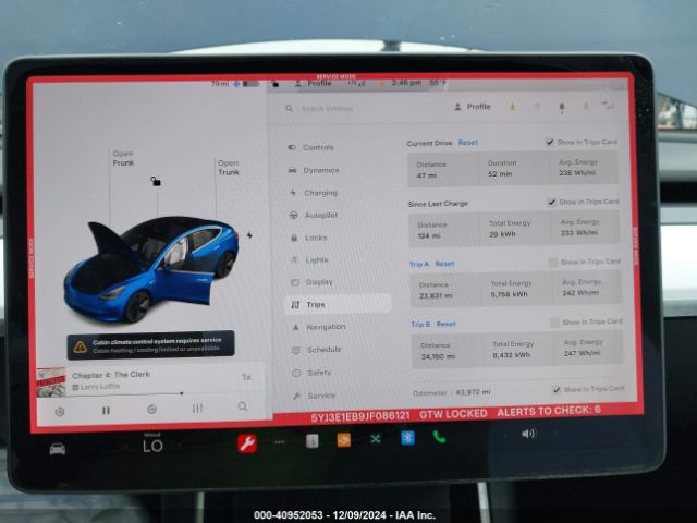 5YJ3E1EB9JF086121 Tesla Model 3 Long Range/performance
