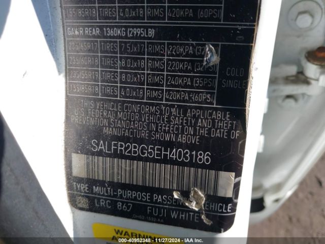 SALFR2BG5EH403186 Land Rover LR2