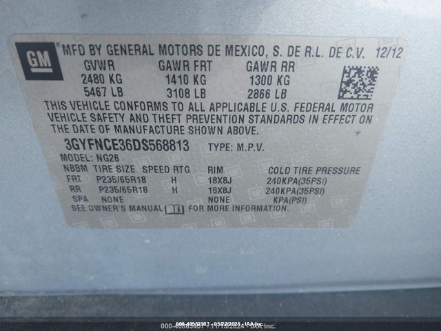 2013 CADILLAC SRX 3GYFNCE36DS568813 Photo 8