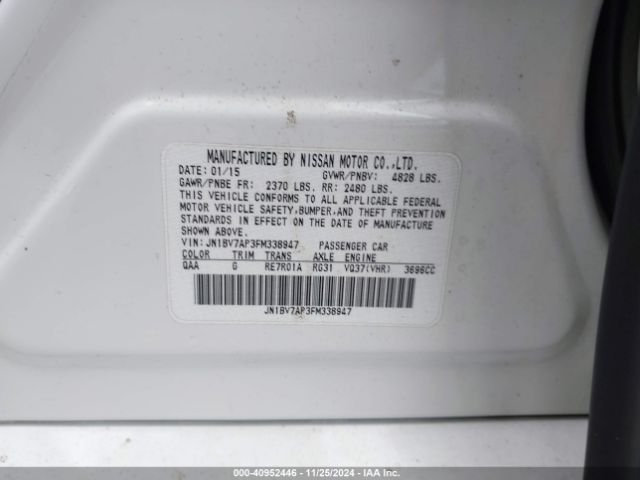 JN1BV7AP3FM338947 Infiniti Q50 Premium