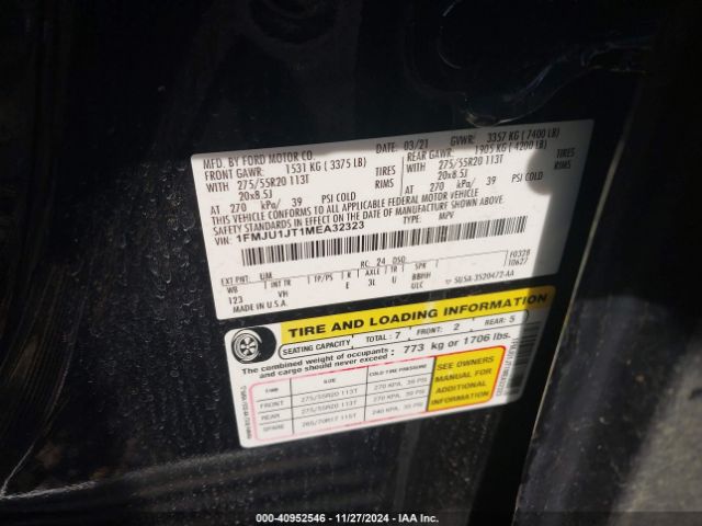 1FMJU1JT1MEA32323 Ford Expedition Xlt