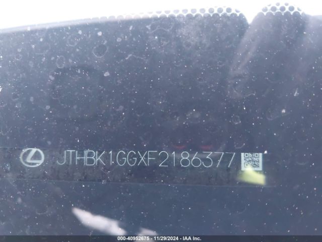 JTHBK1GGXF2186377 Lexus ES 350